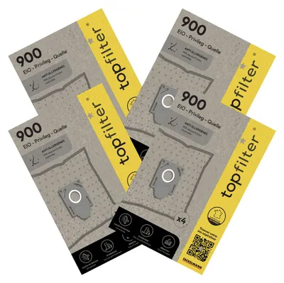 Image de Lot de 4 packs de 4 sacs aspirateur pour 64900 EIO et Chromex TopFilter Premium