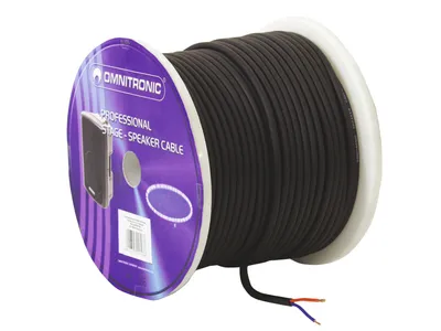 Immagine prodotto di OMNITRONIC Lautsprecherkabel 2x1,5 50m sw trittfest (3030011L)
