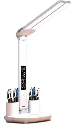 Productafbeelding van LED-tafellamp met USB-oplaadfunctie - Dimbaar - met oogbescherming in 3 kleuren - 3-in-1 LCD-display