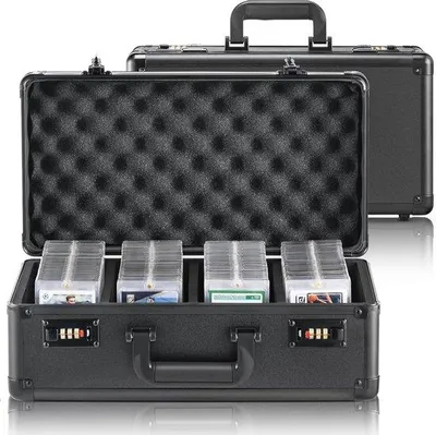 Produktbild von Famanu Kartenaufbewahrungsbox für 108 PSA, 76 BGS und 84 SGC Karten - Tragbare Halterung mit Schlüsselverriegelung