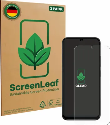 Produktbild von 2x ScreenLeaf Schutzfolie für Xiaomi Redmi 15C 4G nachhaltiger Displayschutz Display Schutz Folie Klar Transparent