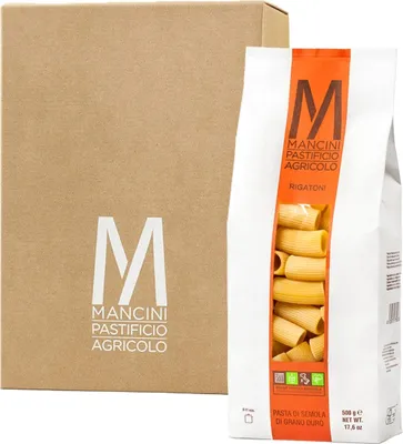 Immagine prodotto di Mancini Pastificio Agricolo - Rigatoni - Italienische handwerkliche Nudeln - 12 x 500 g