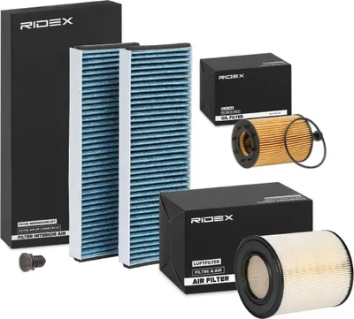 Produktbild von RIDEX Filterset Inspektionspaket Filtersatz für AUDI A6 Avant (4F5, C6) A6 Limousine (4F2, C6)
