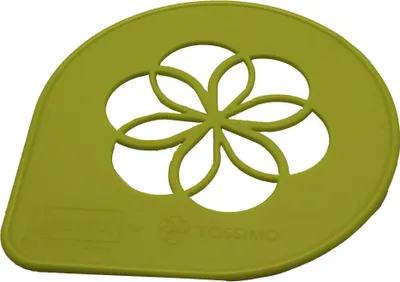 Immagine prodotto di Tassimo Koziol Schablone, Logo, Deko, Blume, Motiv für Kaffee, Grün, Ø 9.5 cm