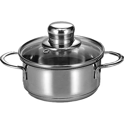Produktbild von KRUGER Bratentopf, silber, 0,75 l, 14 x 6 cm, mit Glasdeckel, Edelstahl, für alle Herdarten, induktionsgeeignet, wärmeabweisende Kaltmetallgriffe, spülmaschinengeeignet, Saturn Serie, Modell 2214GL