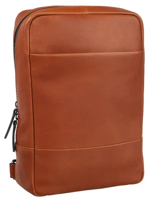 Image de LEONHARD HEYDEN Cuir sac à épaule bandoulière sac en bandoulière Hamburg Crossbag Cognac brun