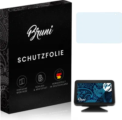 Produktbild von Bruni Basics-Clear 2x Schutzfolie kompatibel mit Amazon Echo Show 8 (2. Generation 2021) Folie