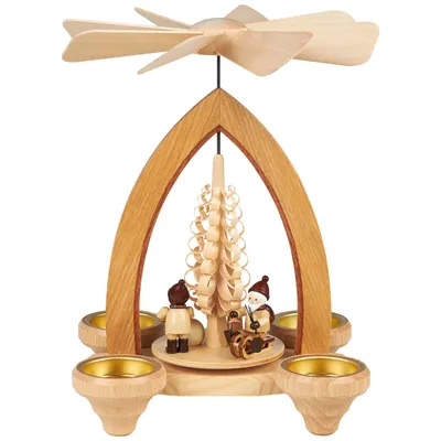 Produktbild von 1-stöckige Pyramide Weihnachtsmotiv - natur (26cm) von Heinz Lorenz Pyramiden