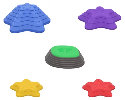 Produktbild von ZONEKIZ Flusssteine, 5-tlg. Balanciersteine, Trittsteine für Kinder bis 80 kg