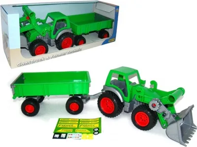 Produktbild von Wader Farmer Technic Traktor + Frontschaufel + 2-Achsanhänger