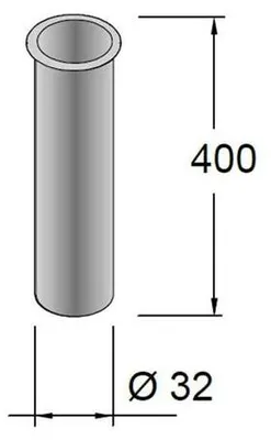 Zdjęcie produktu dla Salgar dodatkowa wysokość rury dla każdego przyłącza syfonu Ø32 x 400 mm