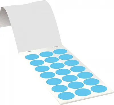 Produktbild von Dreifke® Aufkleber I Markierungspunkt, blanko, blau, Haftpapier, ablösbar, Ø ...