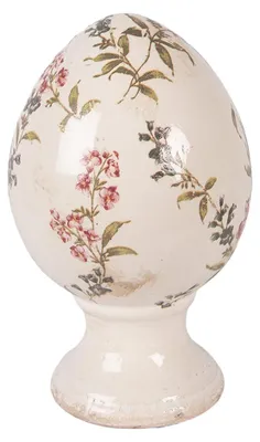 Obrázok produktu pre Clayre & Eef Dekoratívne vajce Ø 12x19 cm Béžová keramika