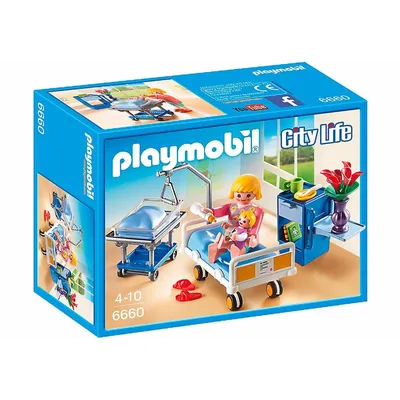 Image de PLAYMOBIL 6660 - Chambre de malade avec lit de bébé