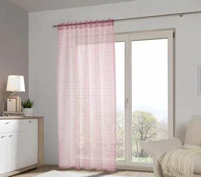 Produktbild von Fertigschal verdeckte Schlaufen "Rosalie" - Größe (HxB): 255x140cm Farbe: Rosa