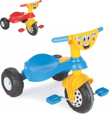 Obrázek produktu pro Pilsan tříkolka Smart 07132 Pedály, klakson, plastové pneumatiky, od 3 let do 35 kg modrá