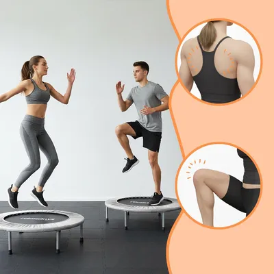 Image de Mini trampoline d'intérieur Ø95 cm - Pliable, antidérapant