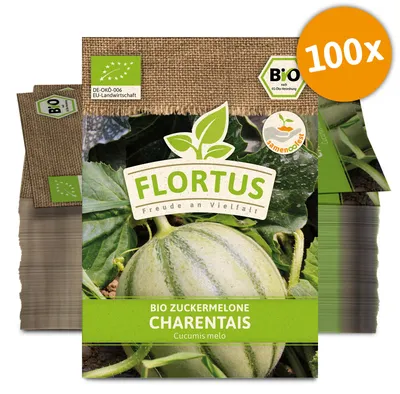 Produktbild von Zuckermelone Charentaise (100 Tütchen) | Zuckermelonensamen von FLORTUS