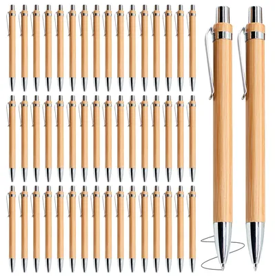 Immagine prodotto di Set di 50 penne a sfera in legno, perfette come regalo di ringraziamento o come regalo