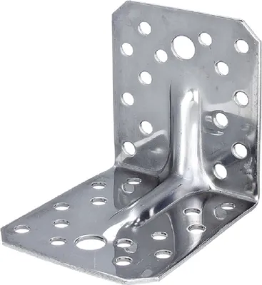 Produktbild von Alberts Schwerlast-Winkelverbinder mit Sicke | Edelstahl | 105 x 105 x 90 mm | 25er Set