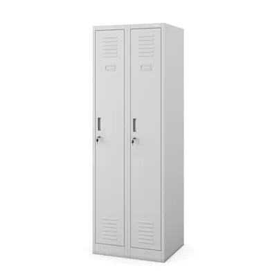 Produktbild von Spind Umkleideschrank KACPER II, 600 x 1800 x 500 mm, grau