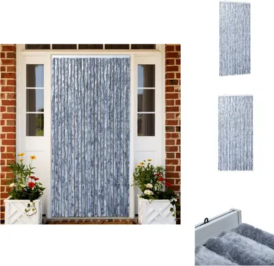 Produktbild von vidaXL Insektenschutz-Vorhang Silbern 100x220 cm Chenille -  Fliegengitter