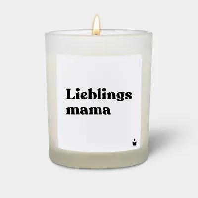Produktbild von ChattyCandles Duftkerze Weiss Woody Lieblingsmama