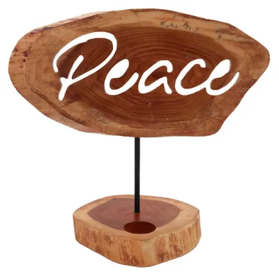 Imagen del producto de Portavelas con Letrero - Paz