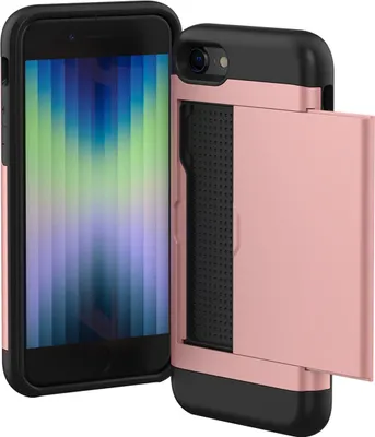 Image de imoshion Coque arrière avec porte-cartes pour Apple iPhone SE (2022 / 2020) / 8 / 7 - Or rose