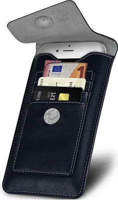 Produktbild von ONEFLOW® Zeal Case kompatibel mit Samsung Galaxy A5 (2017) - Hülle mit Kartenfach, Dunkelblau