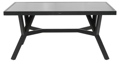 Produktbild von Loungetisch Samvaro 90 x 65 x 140 cm Aluminium Glas Schwarz Anthrazit