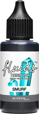 Immagine prodotto di Octopus Fluids Resin Ink SMURF, inchiostro alcolico per resina epossidica e resina UV, blu