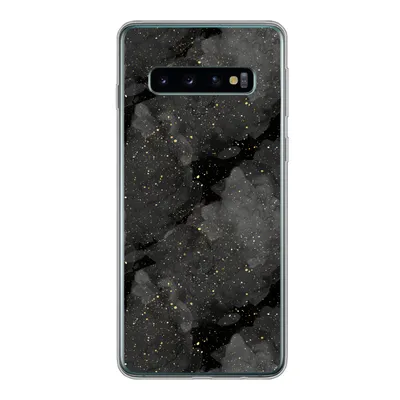 Produktbild von MuchoWow® Handyhülle Schutzhülle Hülle für Samsung Galaxy S10 Marmor - Glitter - Gold - Schwarz - Muster Silikon Softcase Handy Hülle - Handytasche
