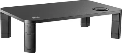 Obrázek produktu pro Výškově nastavitelný stojan s bezdrátovým nabíjením Qi Stojan na monitor 17"32" do max. 20 kg Indukční nabíječka