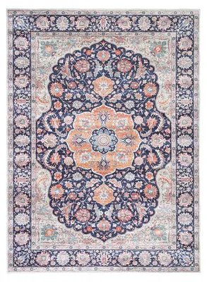 Produktbild von Teppich Vintage - Imagine Medaillon Blau