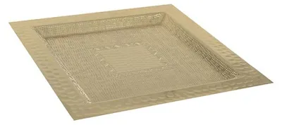 Produktbild von Vergoldetes quadratisches Tablett, 28 cm