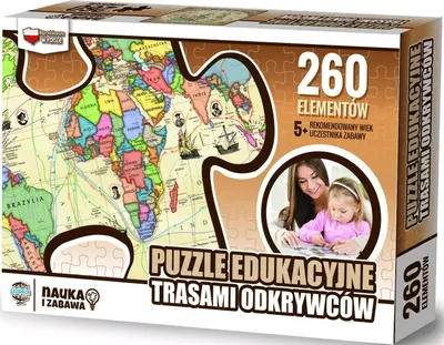Produktbild von Puzzle 260 elementów. Trasami odkrywców