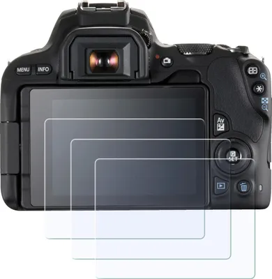 Produktbild von Display-Schutzglas für Canon EOS 200D, 200D Mark II – 0,3 mm 9H gehärtetes Glas 3 Stück