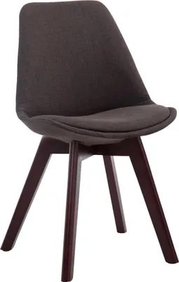 Image de Chaise visiteur Borneo V2 tissu noyer