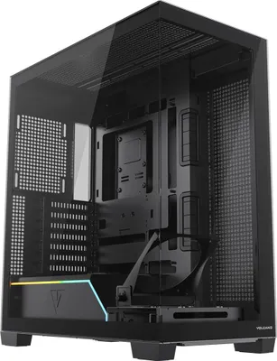Produktbild von MODECOM VOLCANO STELLAR PLUS MIDI NF Gehäuse, Schwarz, 4 Lüfter, Mesh-Front, Seitenteil aus gehärtetem Glas, kompatibel mit ATX Mainboards, PC Tower