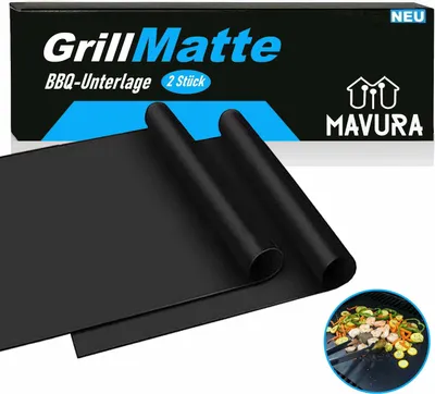 Obrázok produktu pre GrillMatte Grilovacia podložka BBQ nepriľnavá grilovacia podložka plynový gril na drevené uhlie [sada 2]