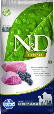 Produktbild von Farmina Pet Food 8010276036117, Adult, Heidelbeere, Lamm, 12 kg
