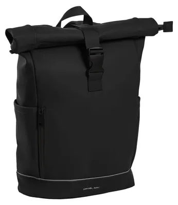 Produktbild von Daniel Ray Rolltop-Rucksack Laptoprucksack Highlands mit gepolstertem Rücken - PolyurethanRollrucksack Fahrradrucksack mit Laptopfach in Black