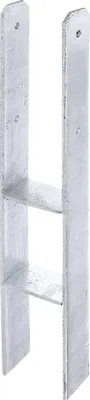 Zdjęcie produktu dla Alberts 208448 Wspornik słupka H, ocynkowany ogniowo, szerokość w świetle 116 mm, wysokość całkowita 800 mm, grubość materiału 8 mm