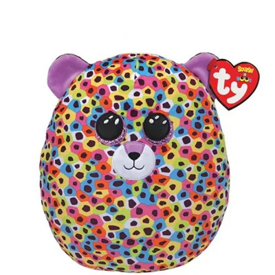 Obrázok produktu pre Maskotka-Poduszka Ty Squishy Beanies Giselle Tęczowy Lampart 30Cm 39188