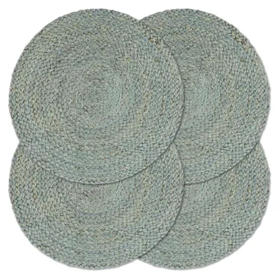 Produktbild von Tischsets 4 Stück Olivgrün 38 cm Rund Jute