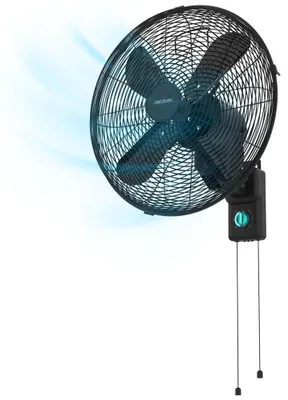 Zdjęcie produktu dla Cecotec 08653, Wentylator domowy z łopatkami, Czarny, Ściana, 45 cm, Obrotowy, Prąd przemienny