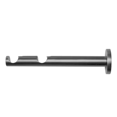 Produktbild von MDEKOR Wandträger 2-läufig Silber Grau P Wandhalter mit Metallmontageplatte für Gardinenstange 19 mm