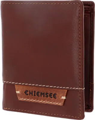 Image de CHIEMSEE Cuir porte-monnaie Paraguay Wallet High With Flap Cognac brun