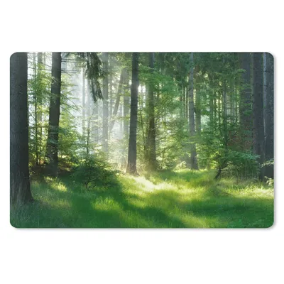 Obrázek produktu pro Podložka pod myš - Příroda - Stromy - Les - Zelená - Slunce - Tráva - Rostliny - 60x40cm - Podložka pod myš